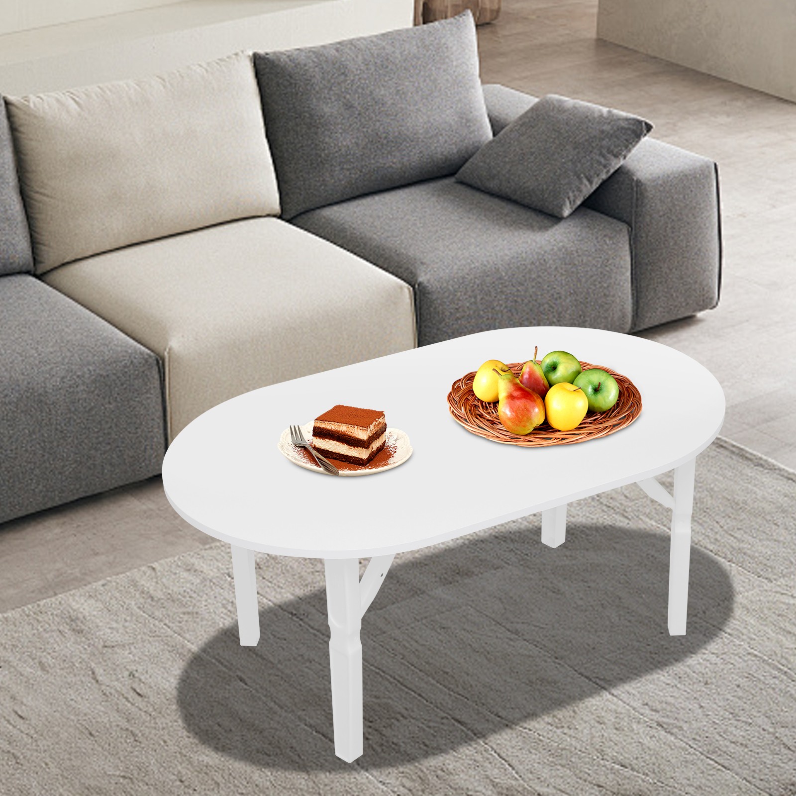 Max 44.09lbs Coffee Table 80*48*36cm Foldable Small Table Portable Coffee Table