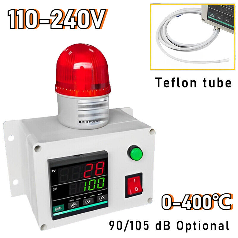 110-240V 0‑400℃ Anti-Acid Intelligent Over Temperature Alarm Sensor Machine New
