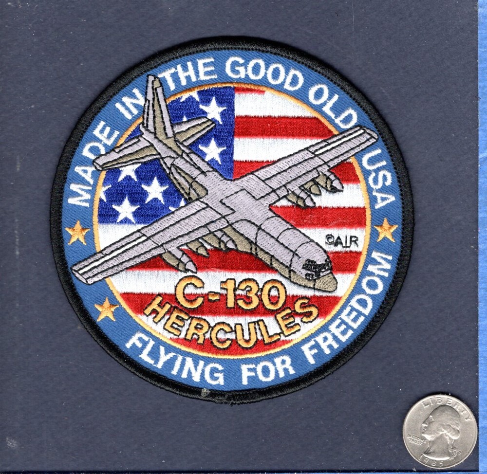 C-130 HERCULES MAS MAC ANG USAF NAVY VR USMC VMGR USCG Squadron Aircraft Patch