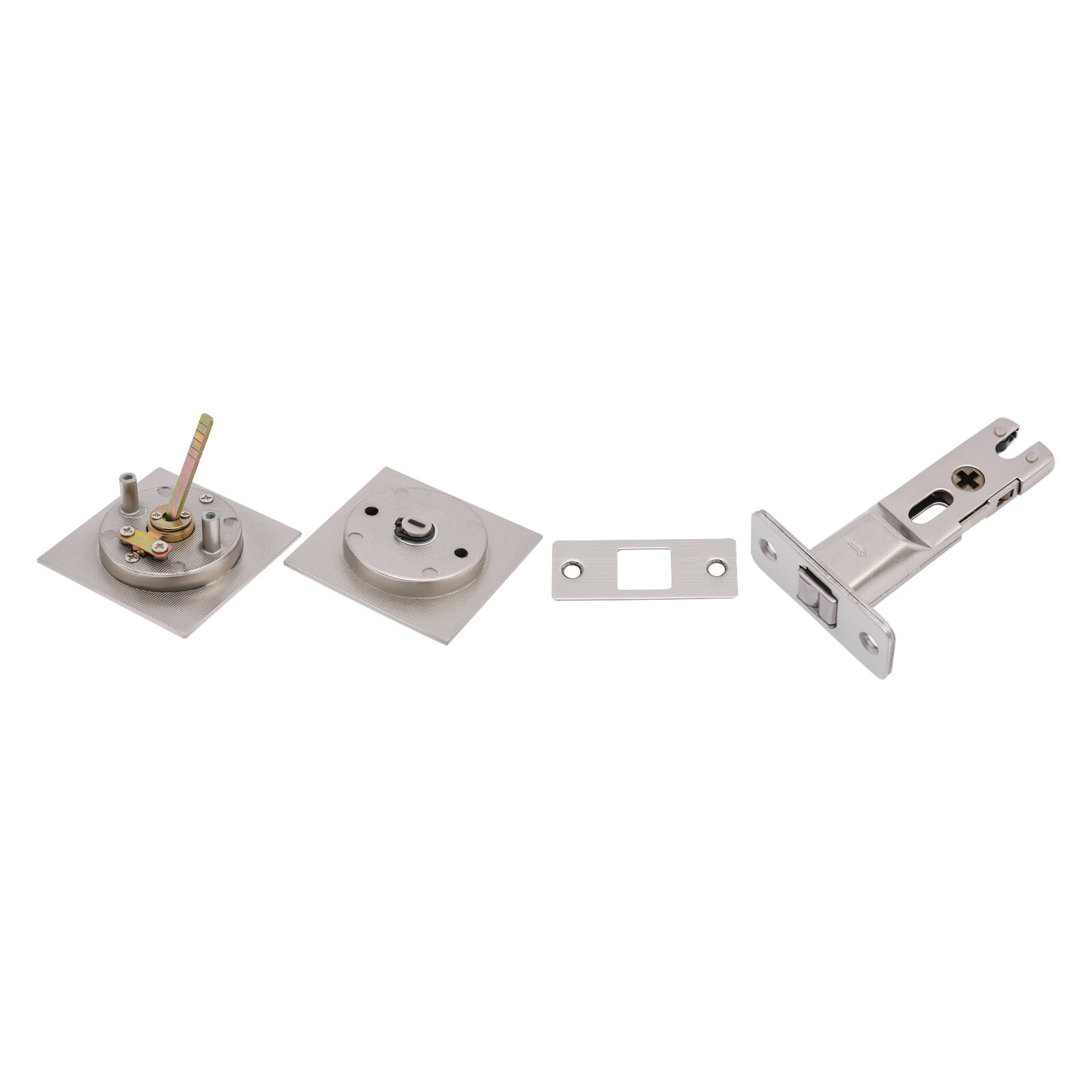 Cavity Sliding door Lock Privacy Function Entry lock Silver Square