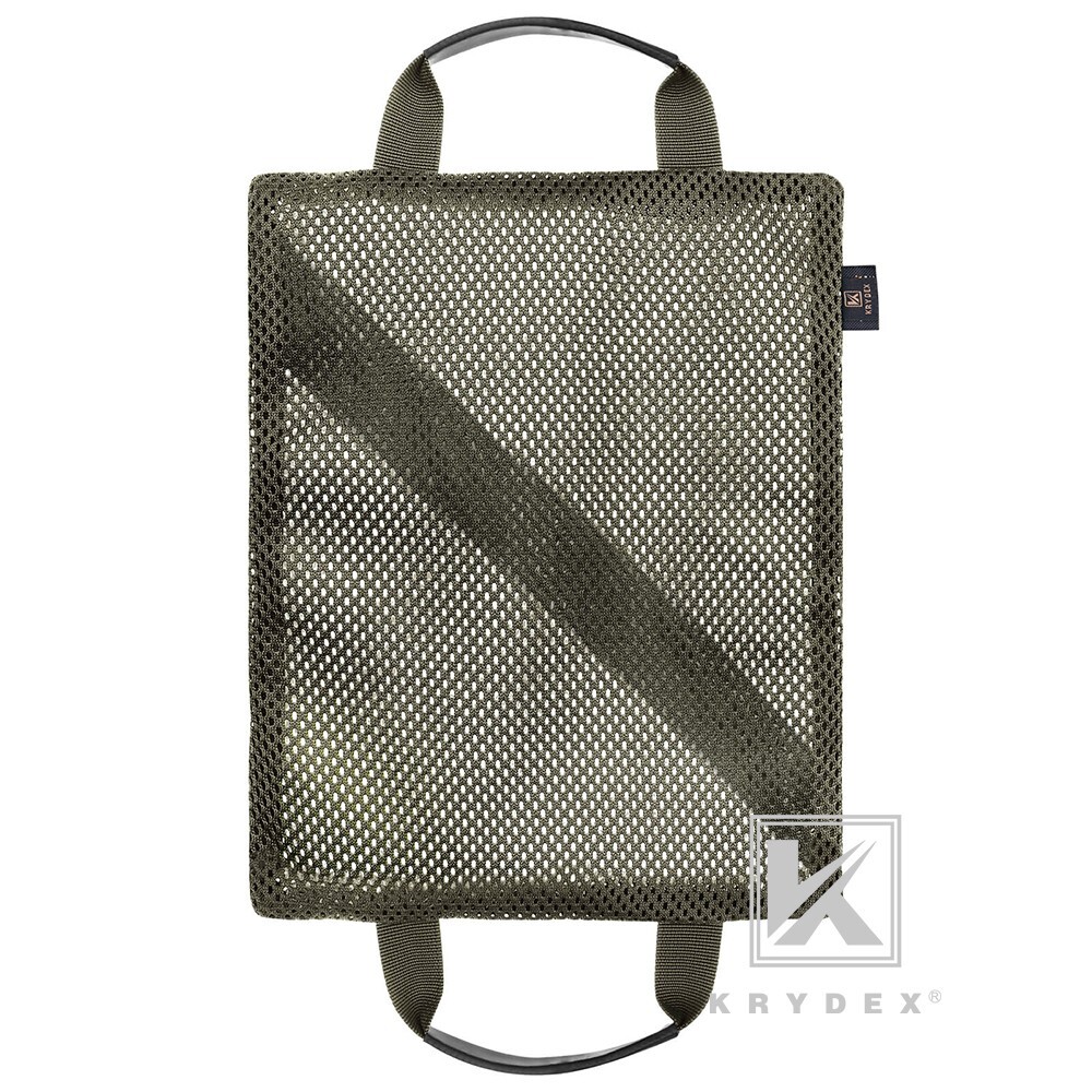 KRYDEX 2pcs Tactical Mesh Pouch Set Modular Storage Organizer Pockets Green BK