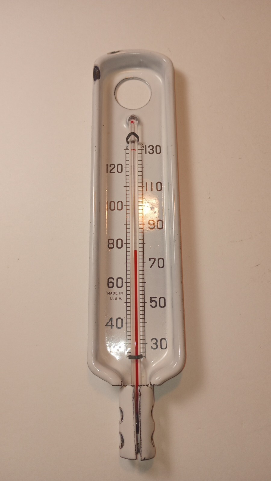 Vintage Porcelain Jamseway Brooder thermometer MADE IN THE USA
