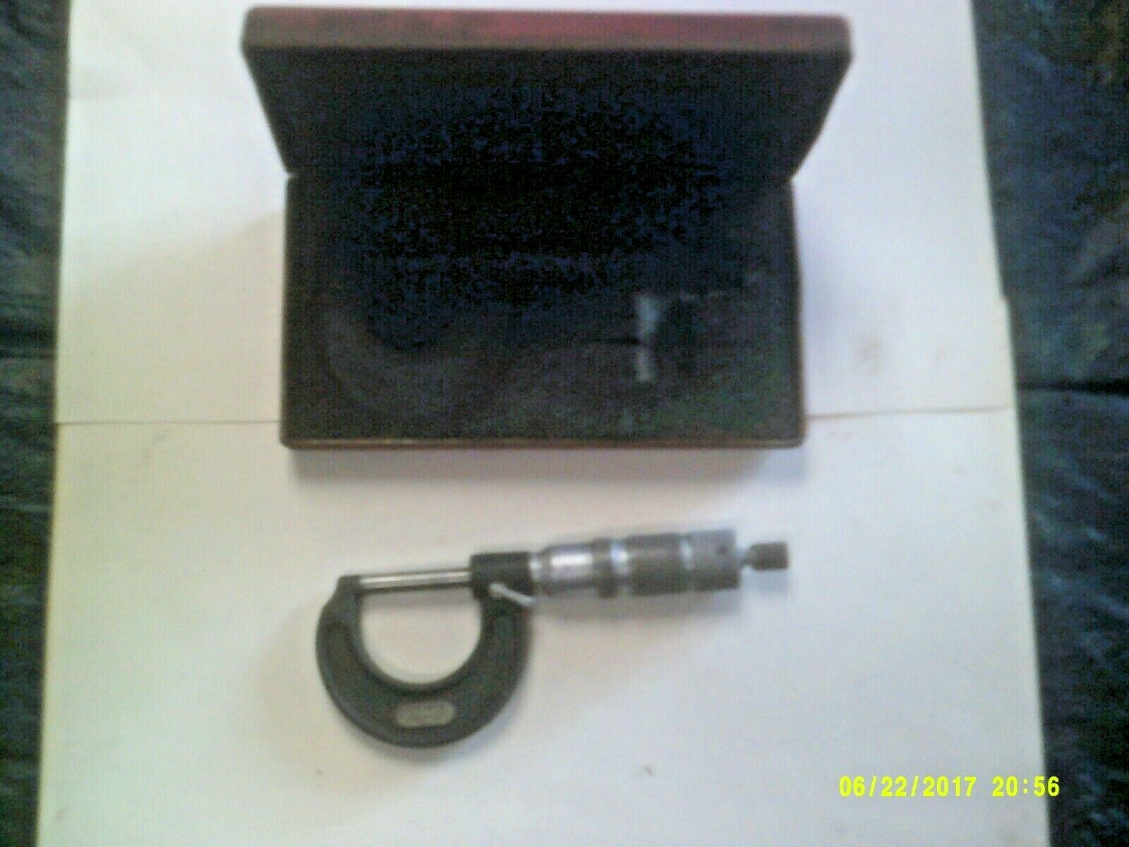 Used Central Tool Co. 0-1 Micrometer with Case