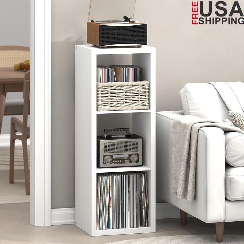 Vinyl Record Storage Stand Turntable Shelf Organizer Living Room Home Office New