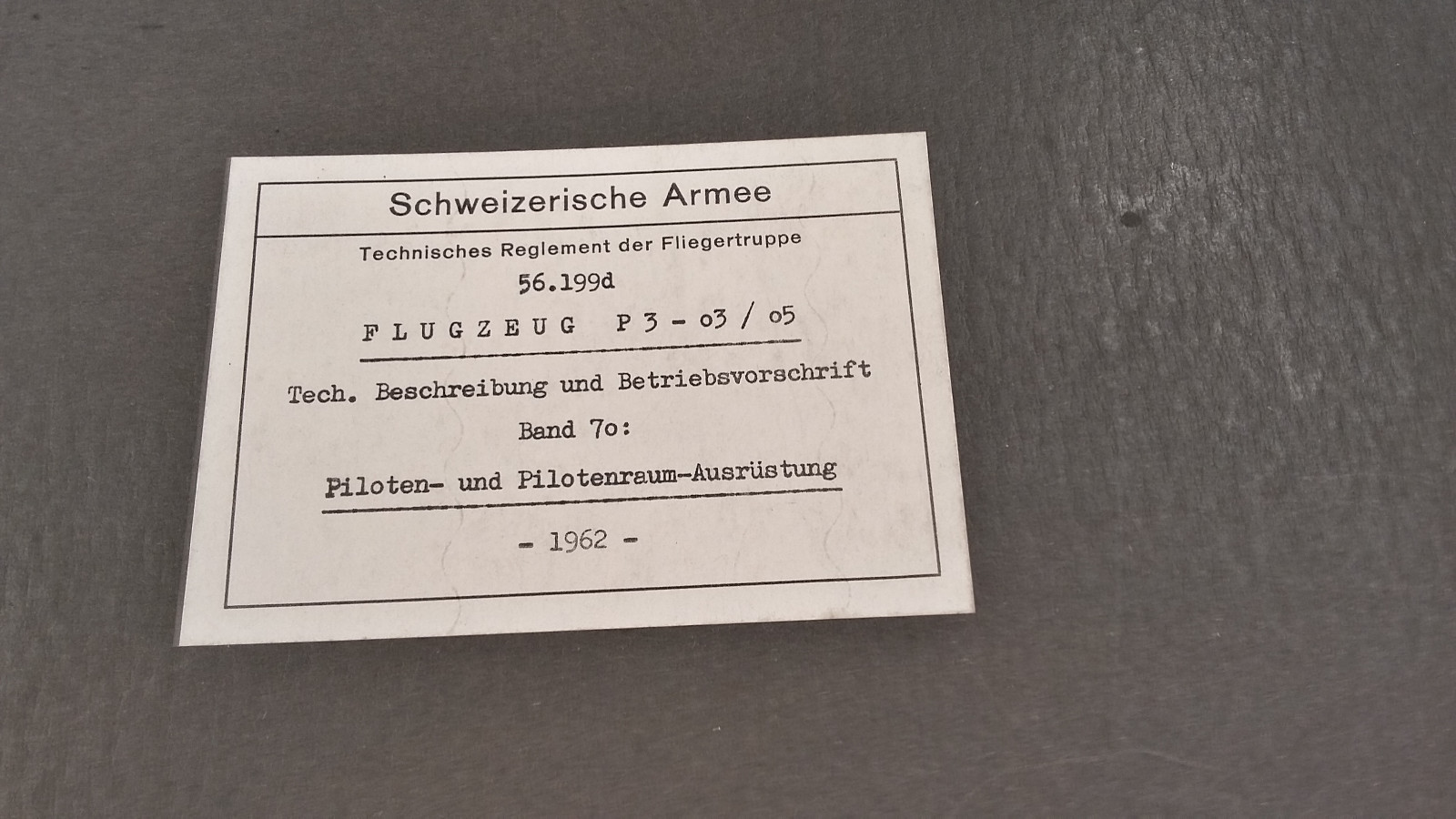 3 Pilatus Books,   P-3-03/05 Pilot's Manual in German.