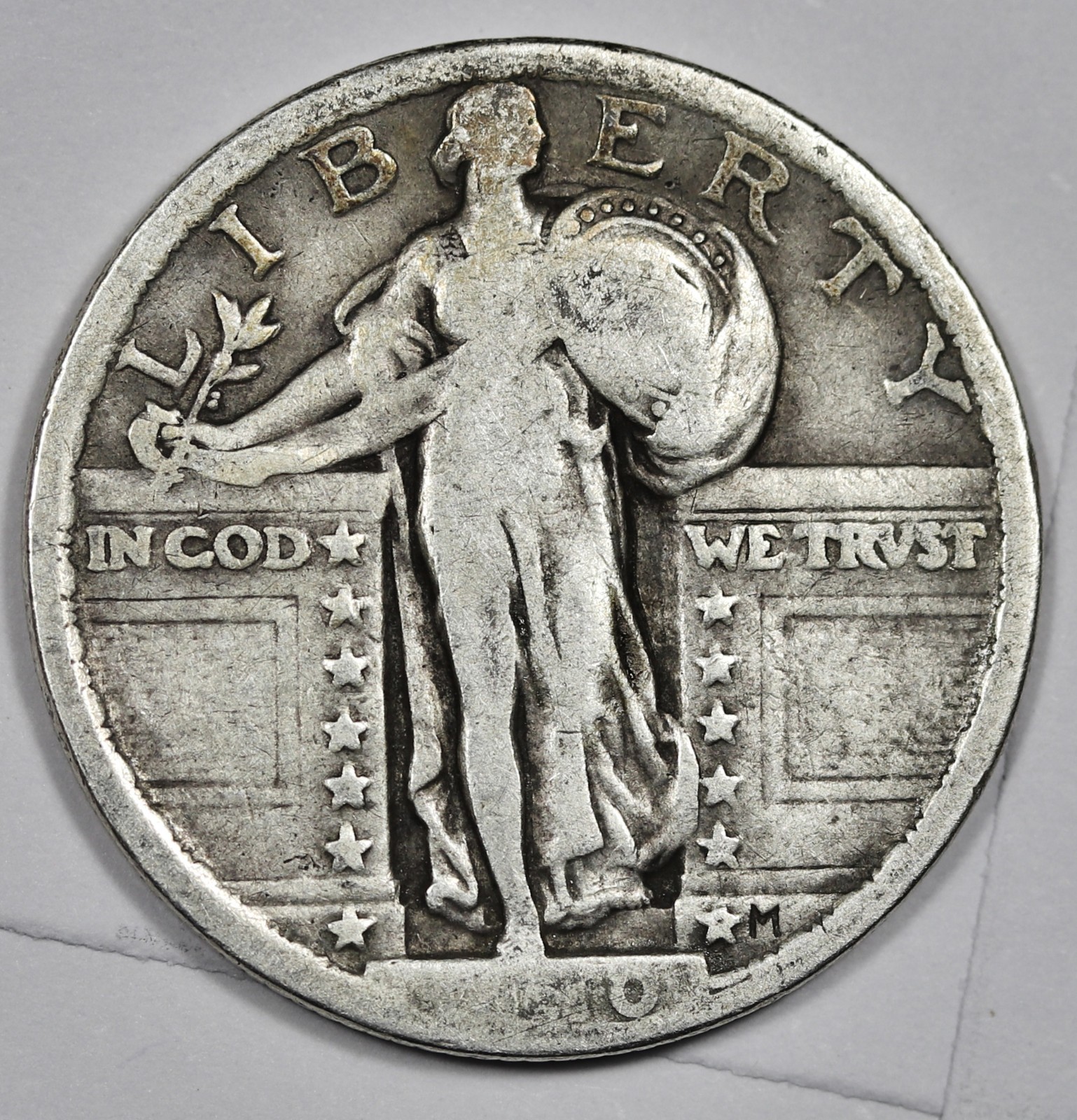 1920 Standing Liberty Quarter.  Very Good.  212708
