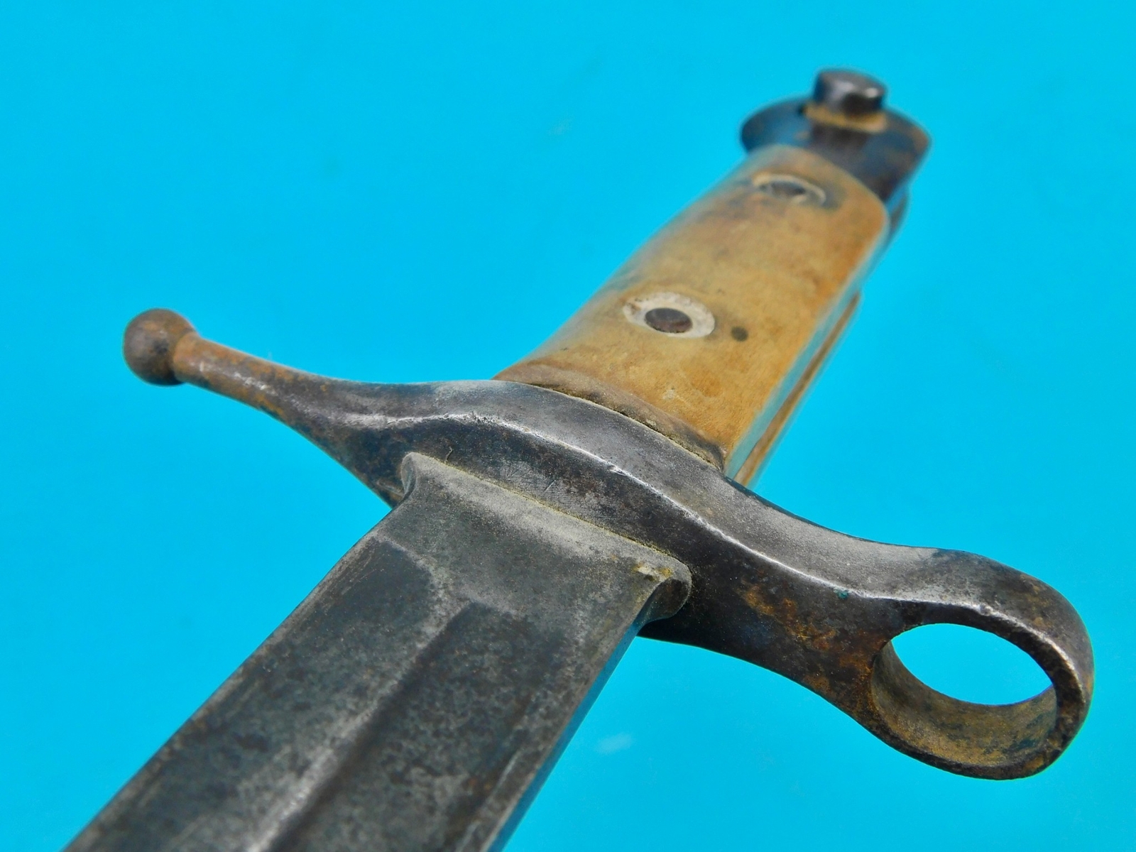 Italian Italy Vintage WW2 Bayonet Fighting Knife w/ Scabbard Frog