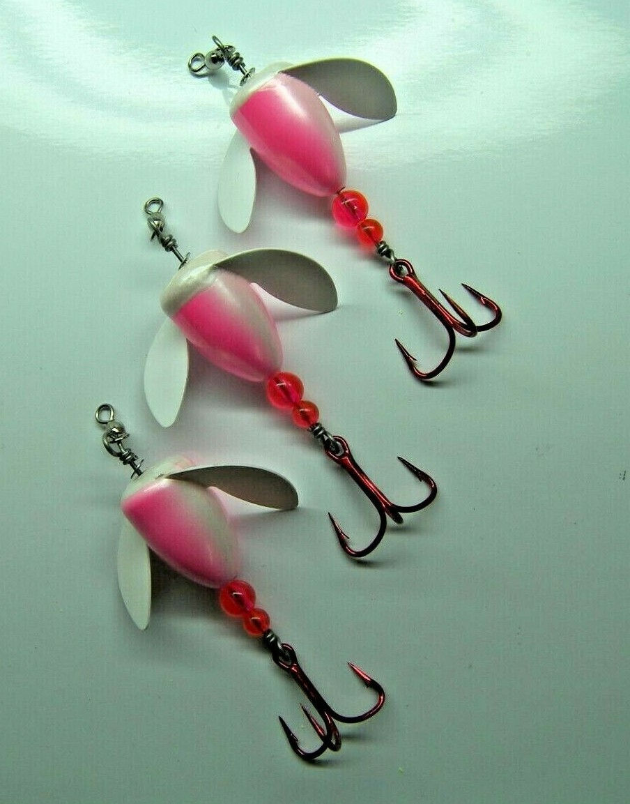 SPIN N GLO LOT OF 3 SPINNER LURE TROUT SALMON STEELHEAD ALASKA AUSTRALIA UK #2