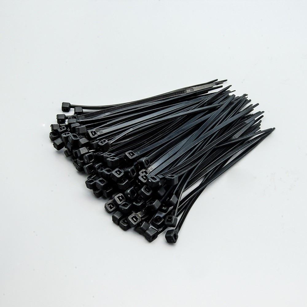 5 Pack of 4" Nylon Cable Tie 18lbs Black 100pk