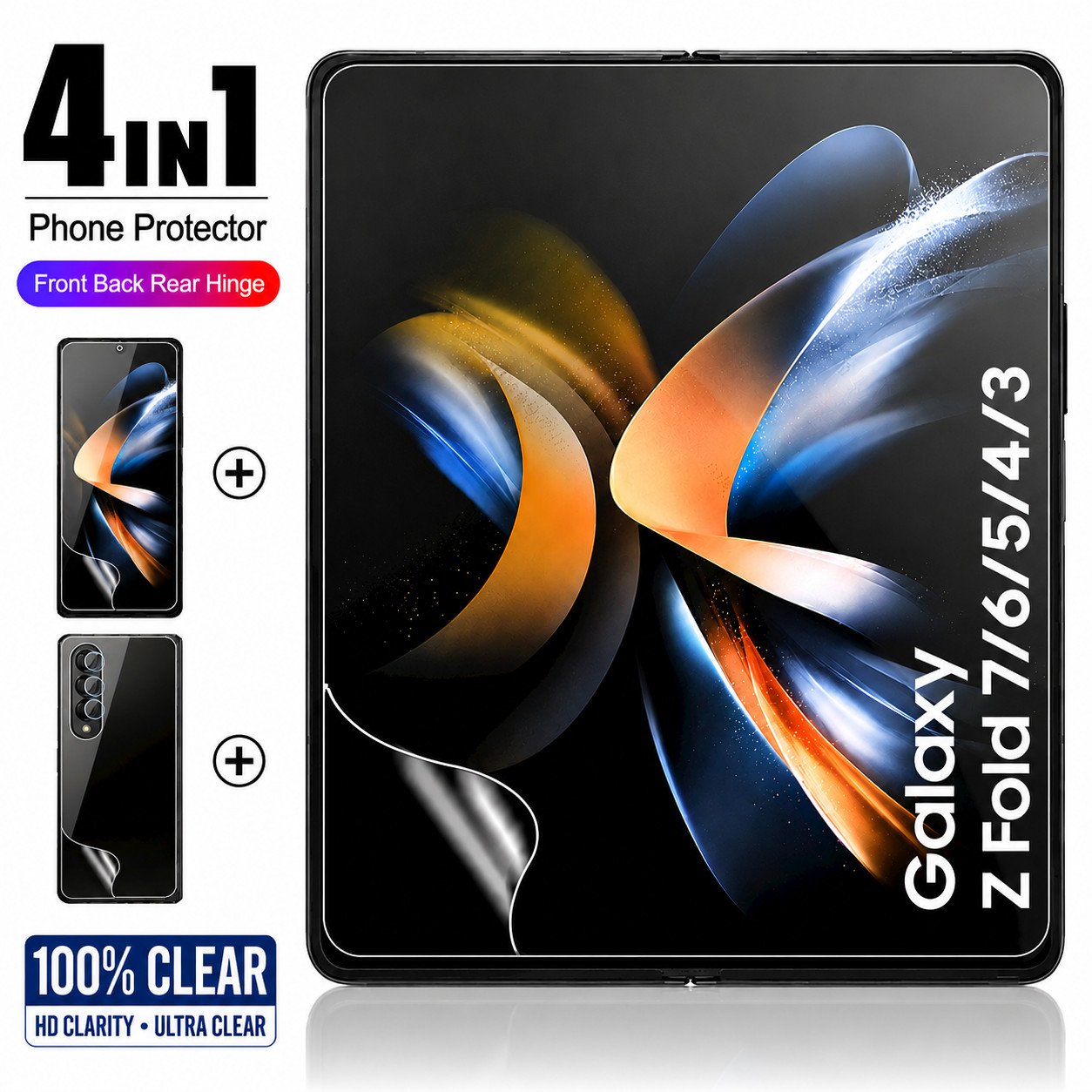 For Samsung Galaxy Z Fold 8 Ultra 7 6 5 4 Hydrogel Screen Protector 360 Full