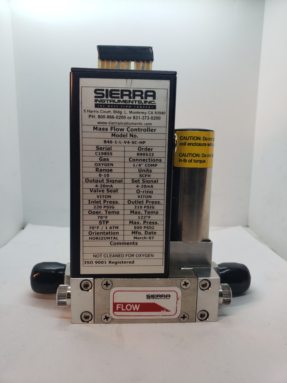 SIERRA INSTRUMENTS 840-1-L-V4-SC-HP MASS FLOW CONTROLLER NIB