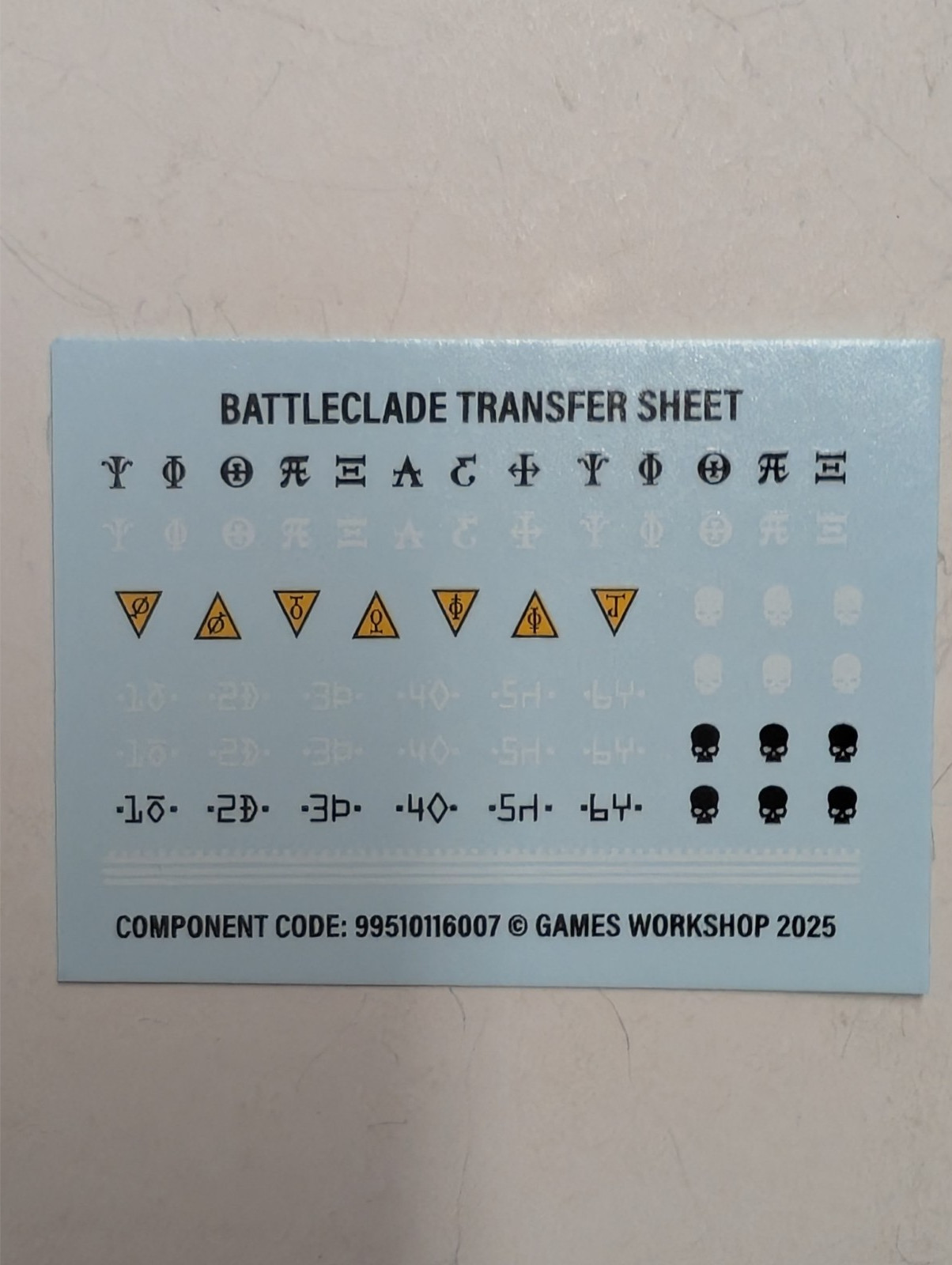Kill Team Battleclade Transfer sheet 2025, Decals, Mechanicus Servitors, 40K, GW