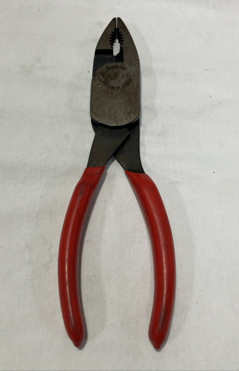 Snap-on HL138CP Lineman Pliers Side Cutters 8” Red Handles USA