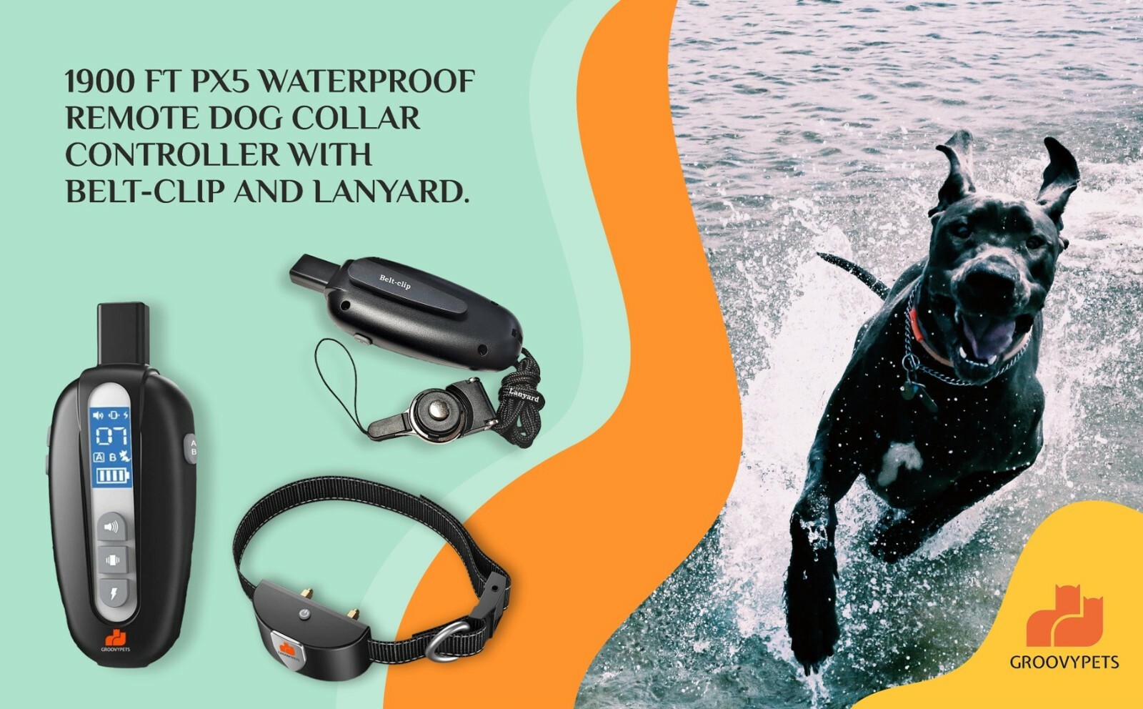Remote Training Shock Collar Waterproof Bark Trainer for Small Medium Large Dog