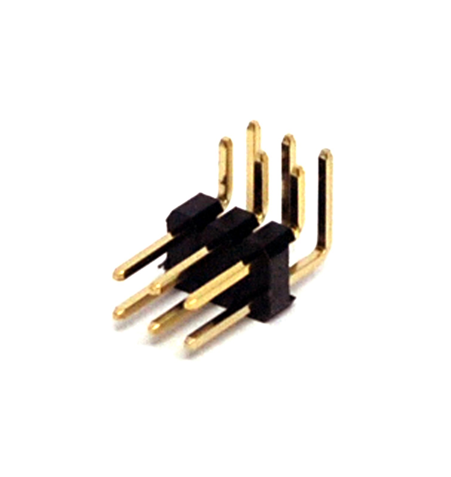 100pc Male Pin Header Right Angle 90° Dual Row 2x3P 2x3 6P * 2.54mm #110-06-38