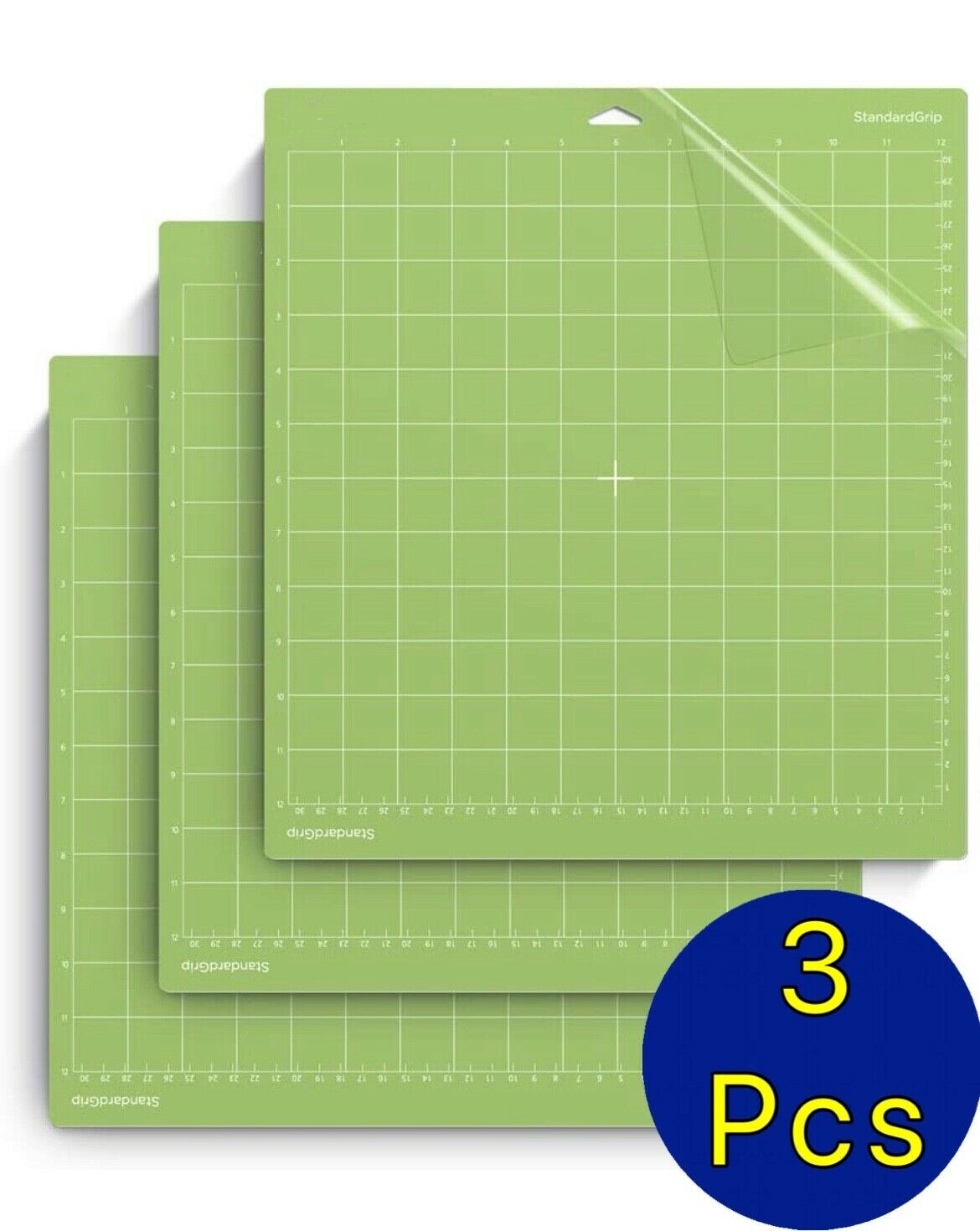 3-Pcs StandardGrid Cutting Mats for Cricut Maker Replacement Accessories 12x12 N