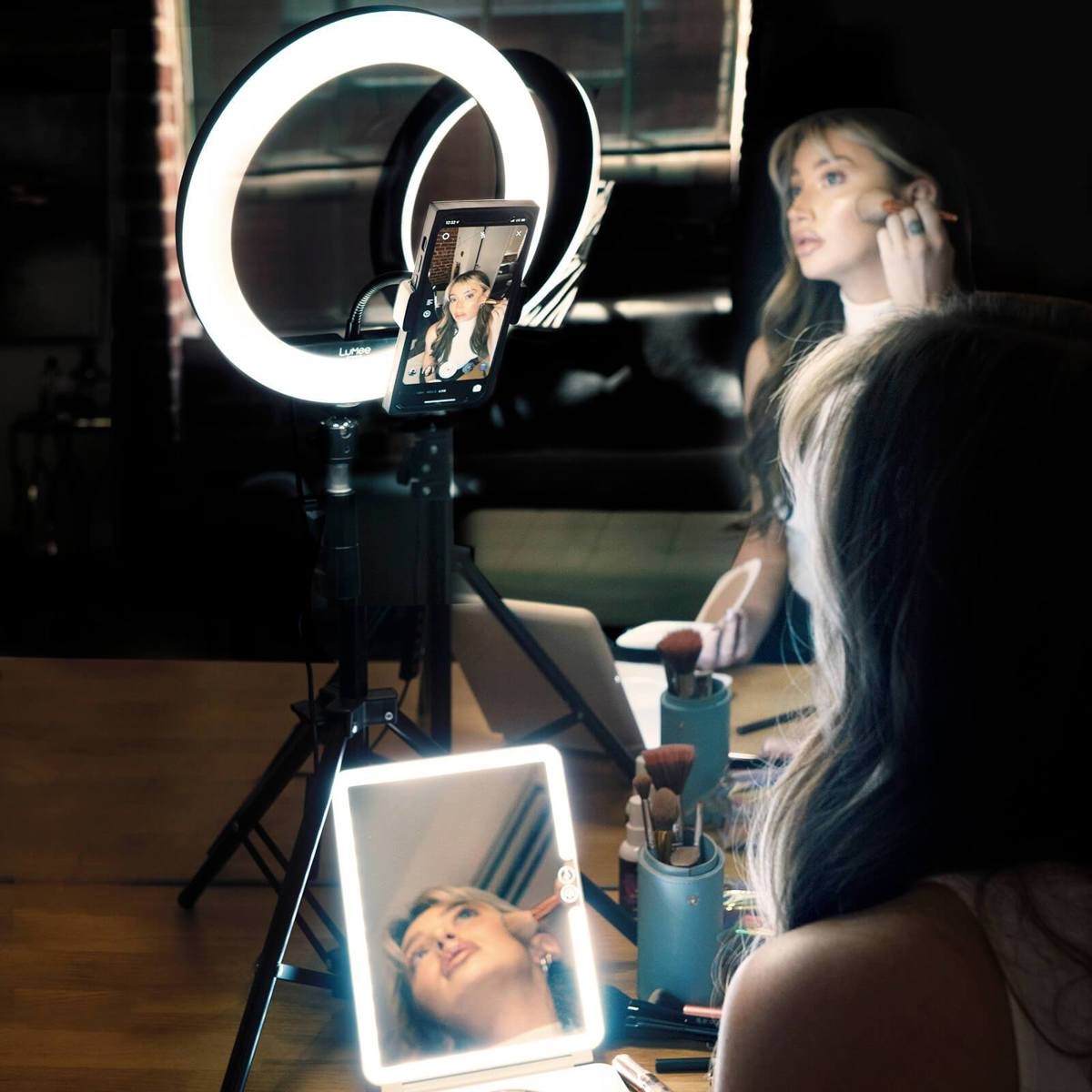 LuMee 10" RGB Studio Ring Light with Tripod Stand, Black