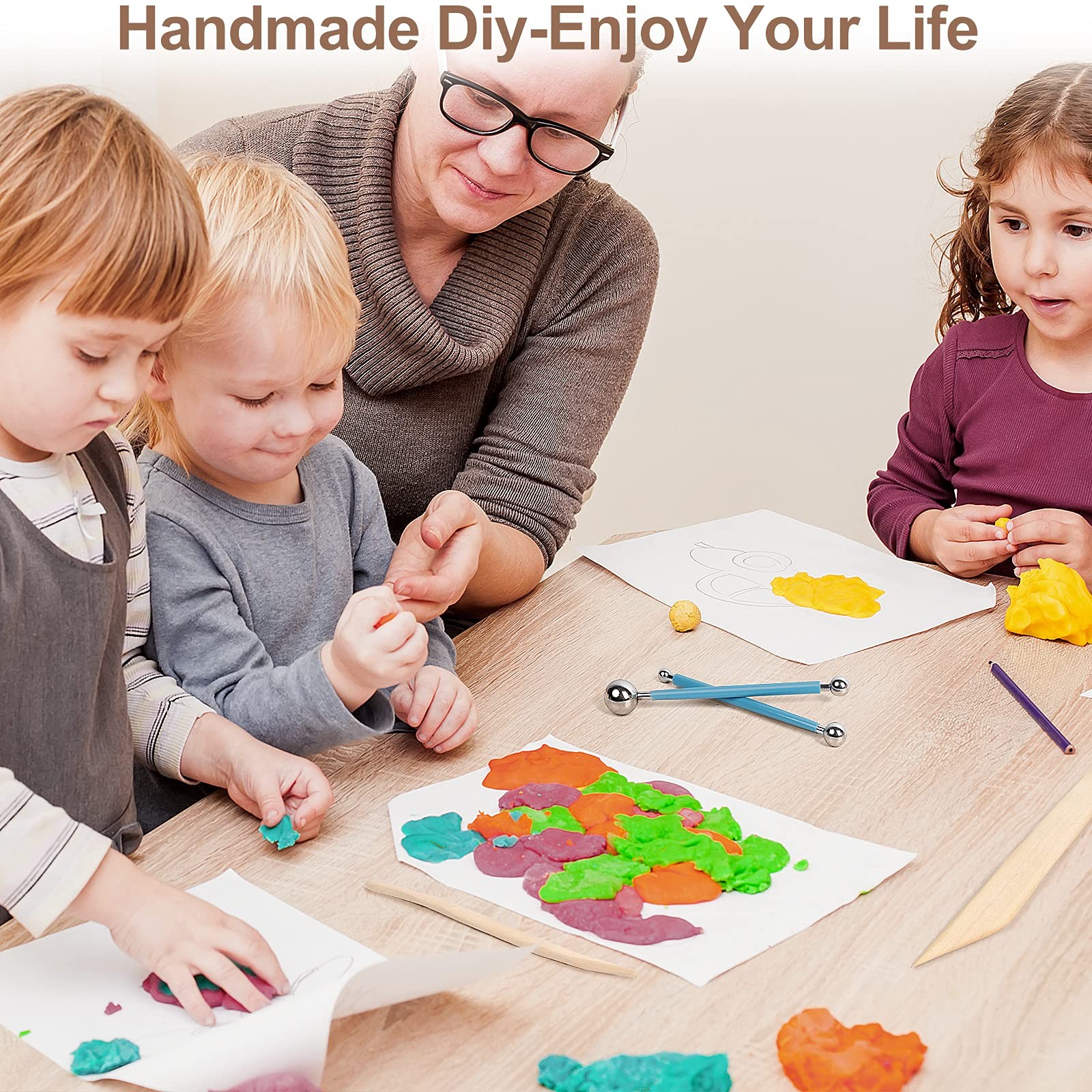Clay Tools,12PCS Pottery Clay Sculpting Tool Set
