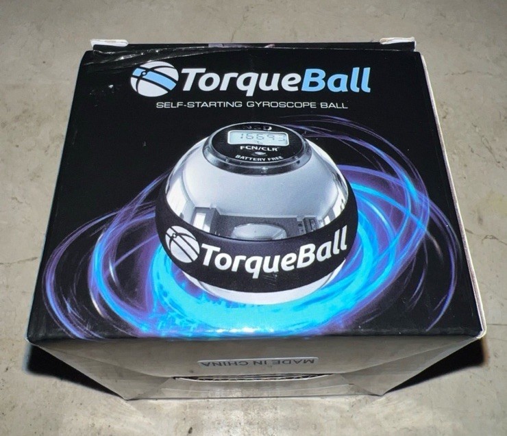 Torque Ball Metal Self-Starting Gyroscope Hand Exerciser Ball W/Box