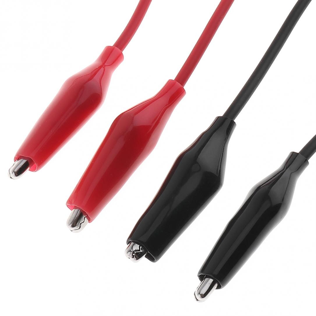 8PCS Double-ended Wire Crocodile Alligator Clips Test Leads Jumper Cable