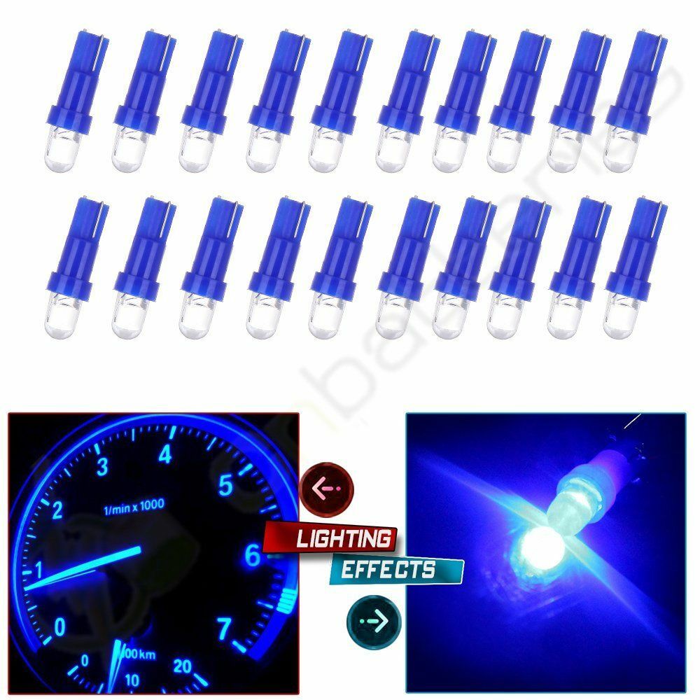 20x T5 Instrument Cluster Gauge Dash LED Bulb light 57 37 73 74 Blue For Honda