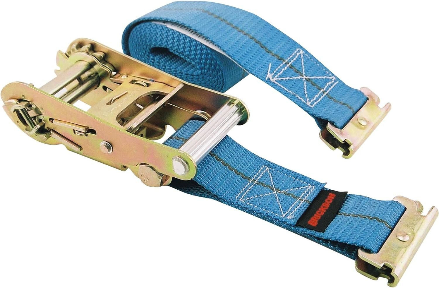 Blue 2" x 16' Ratcheting E-Track Ratchet Strap, 3,500lb Load Capacity 8" Lead