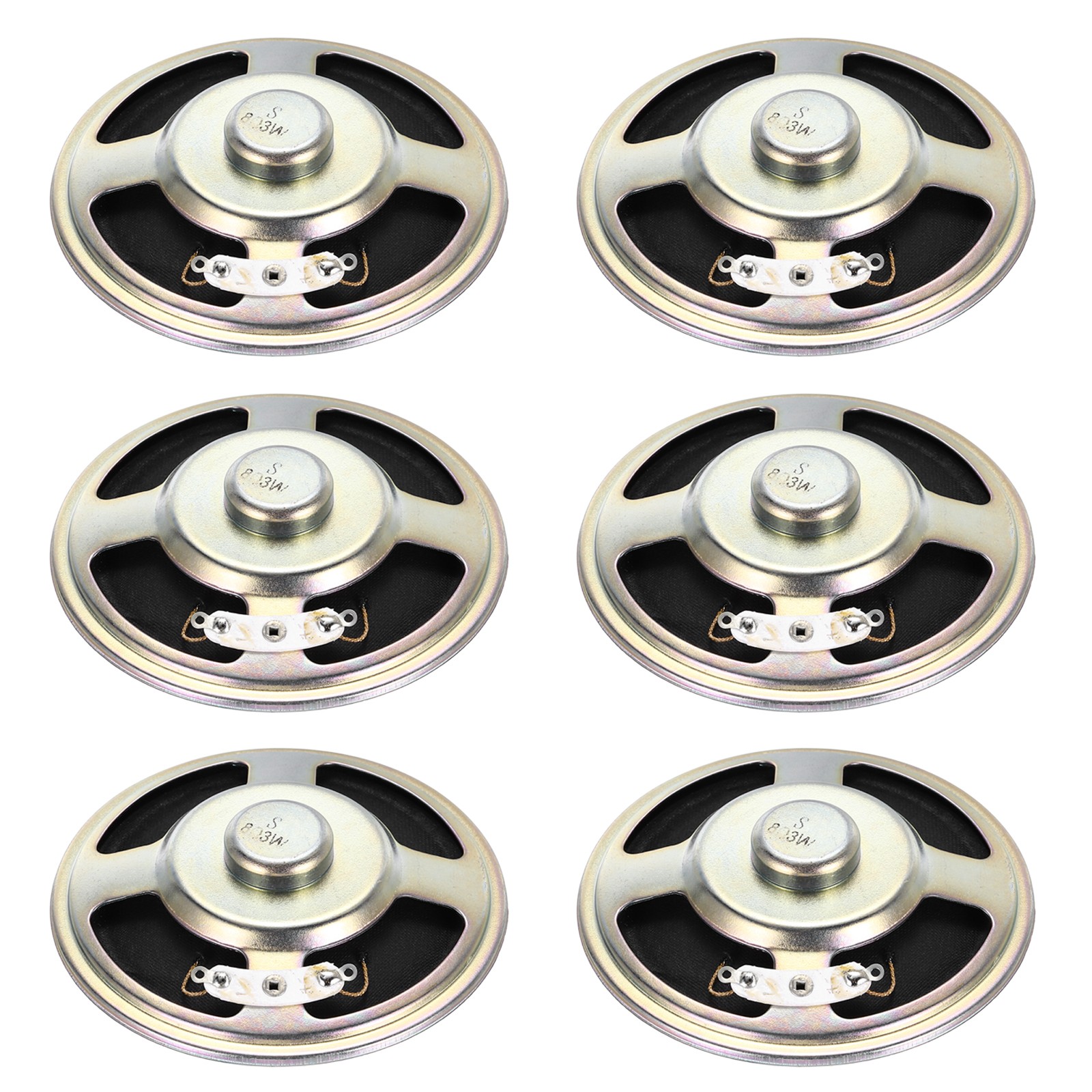 6 Pcs 3W 8 Ohm Small Speakers Metal Shell Round Internal Micro Magnet Speaker