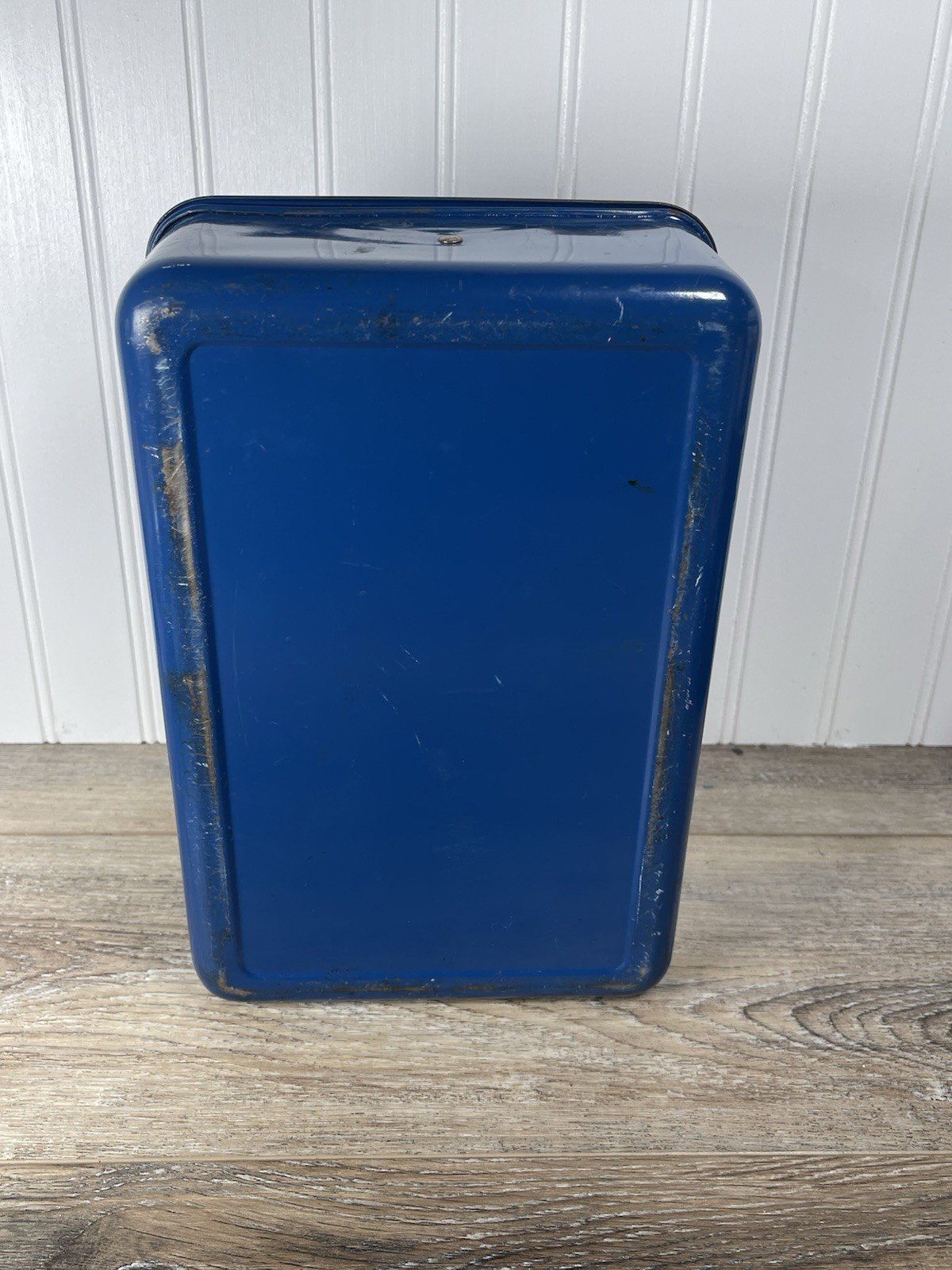 Vintage Union Metal Model 1111 Cash tackle box Blue Fold Out USA NO KEY