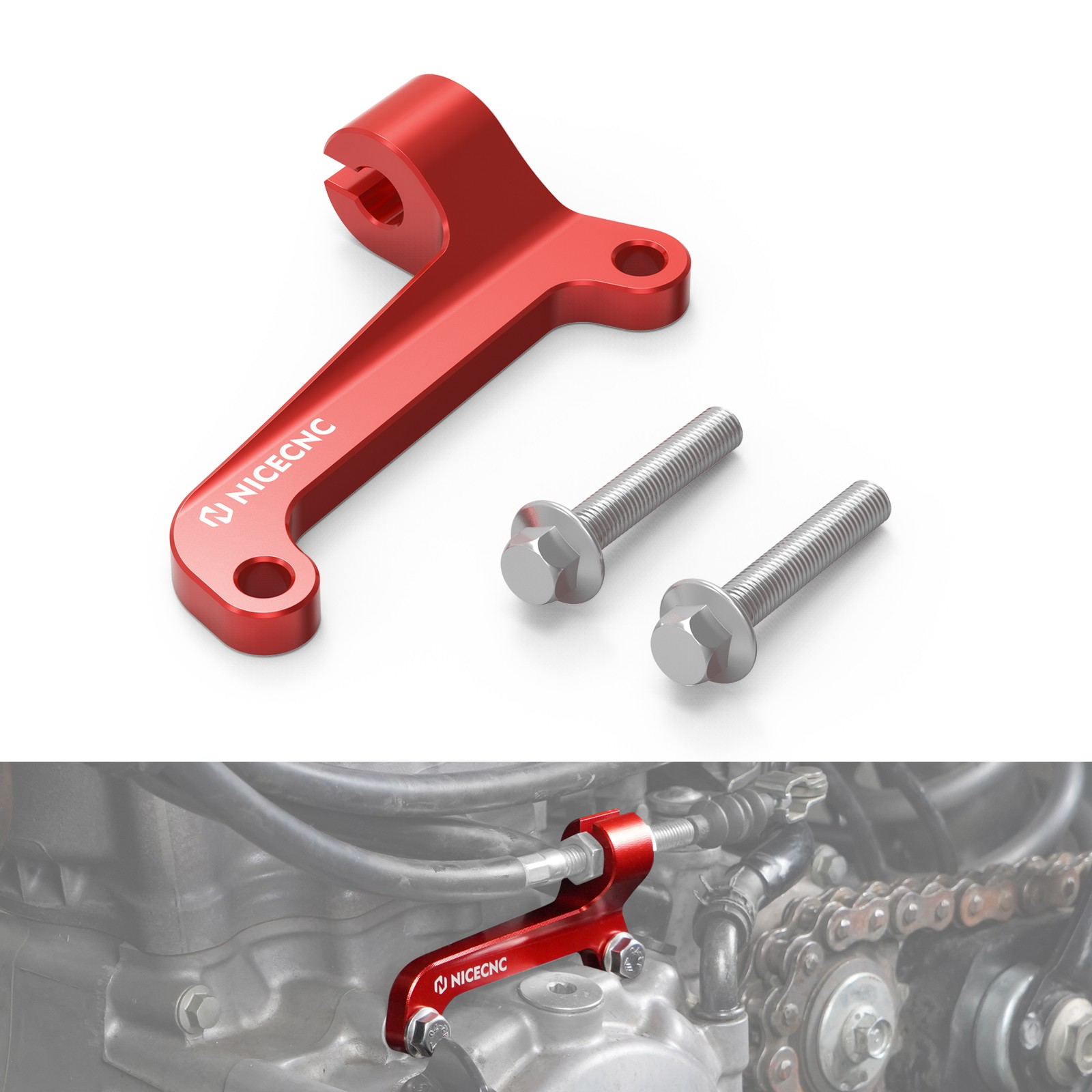 For Honda TRX450ER Electric Start ATV Clutch Cable Bracket Holder 2006-2014 Red