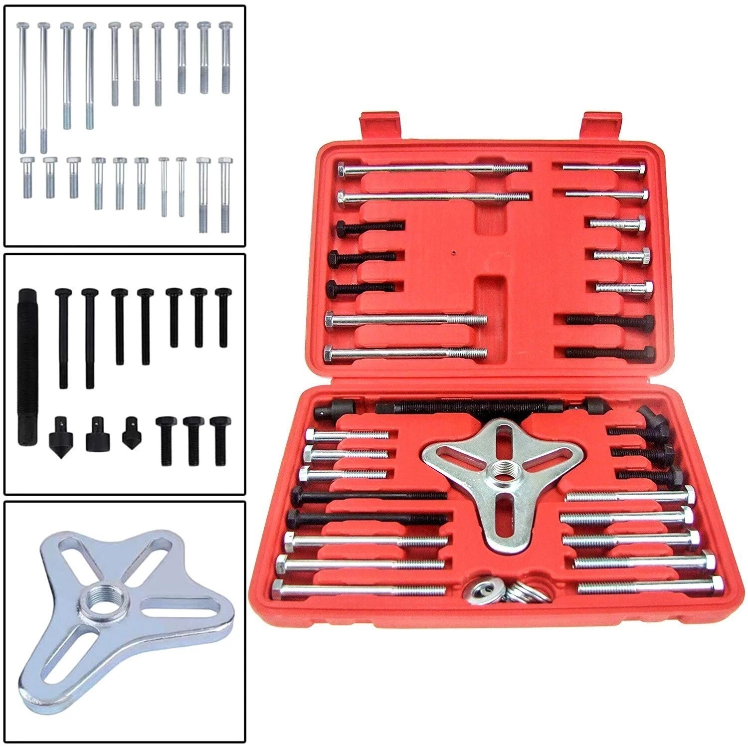 46pc Harmonic Balancer Puller Set - Steering Wheel & Gear Pulley Removal Kit