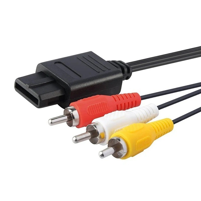 AV Cable for Nintendo N64, SNES, SFC & GameCube – Audio Video RCA Extension Cord