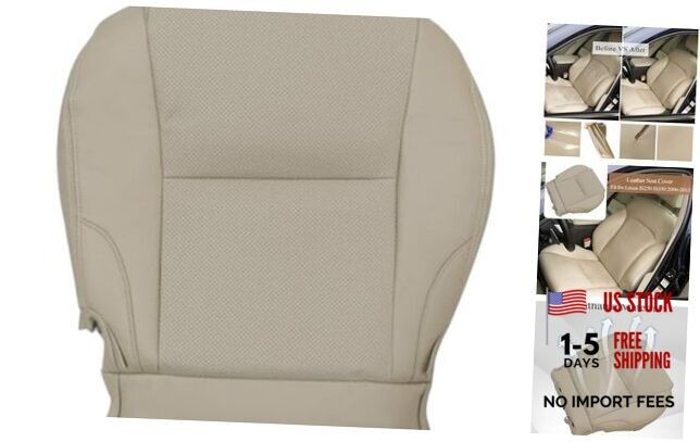Driver Side Bottom Perforated Leather Seat Cover Tan Compatible with Lexus