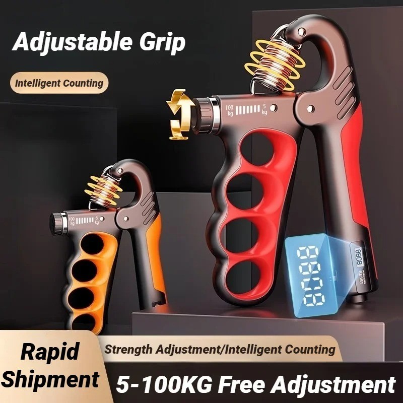 Hand Grip Strength Power Trainer Gripper Strengthener Adjustable Gym Exerciser