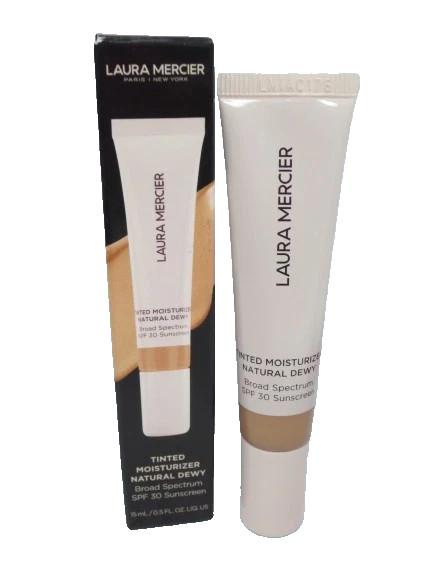 LAURA MERCIER TINTED MOISTURIZER NATURAL DEWY SPF30 3N SAND 0.5 OZ BOXED