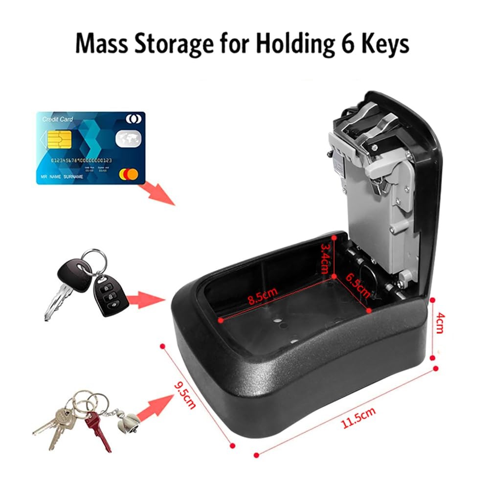UCB Smart Key Lock Box, Bluetooth with APP Control, Lock Box For keys With Co...