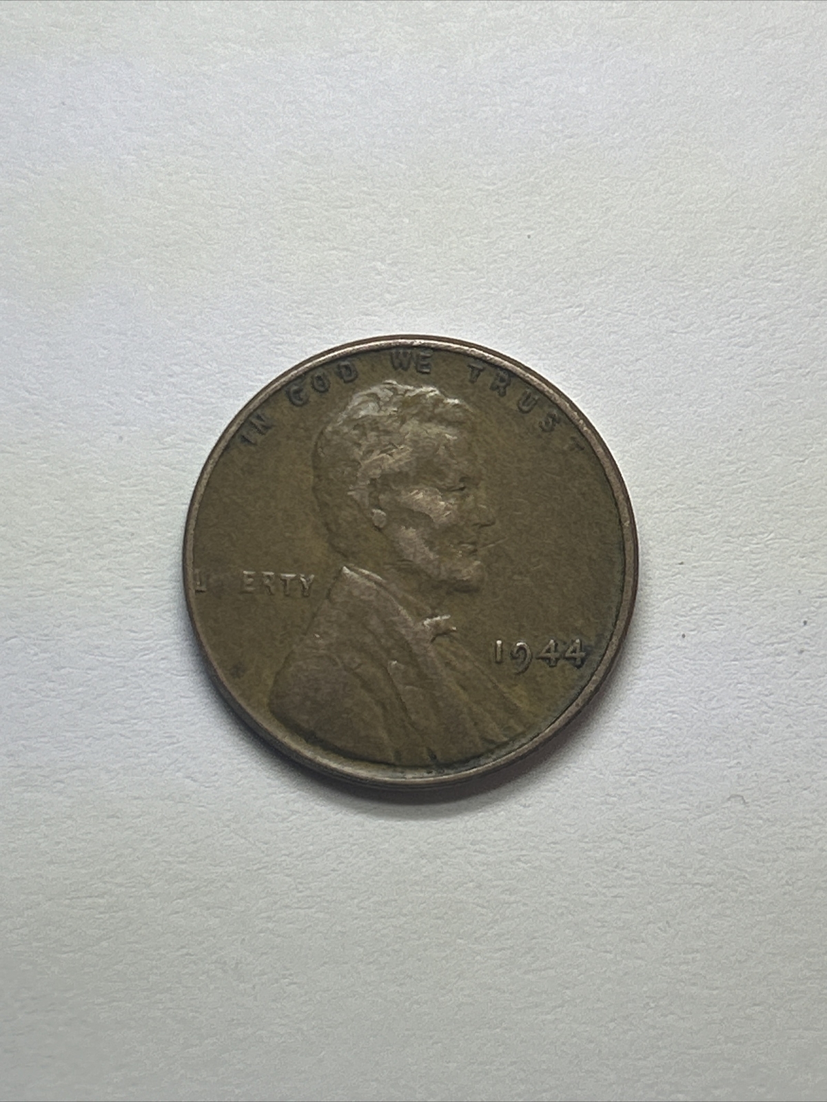 RARE 1944 Wheat Penny Cent Coin Error LETTERS mISSING