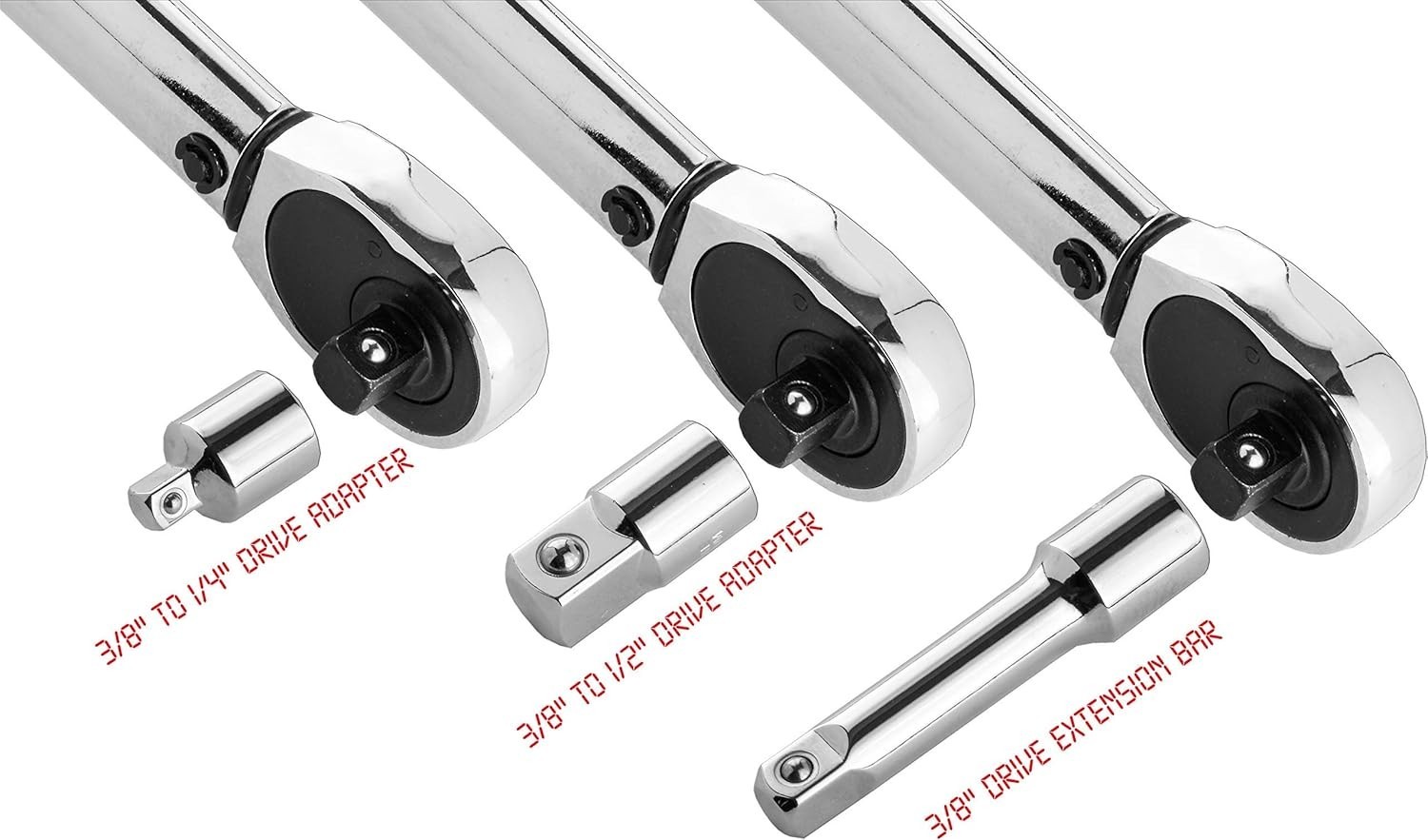 3/8 Inch Drive Click Torque Wrench 10-80 Ft Lb Adjustable Pro