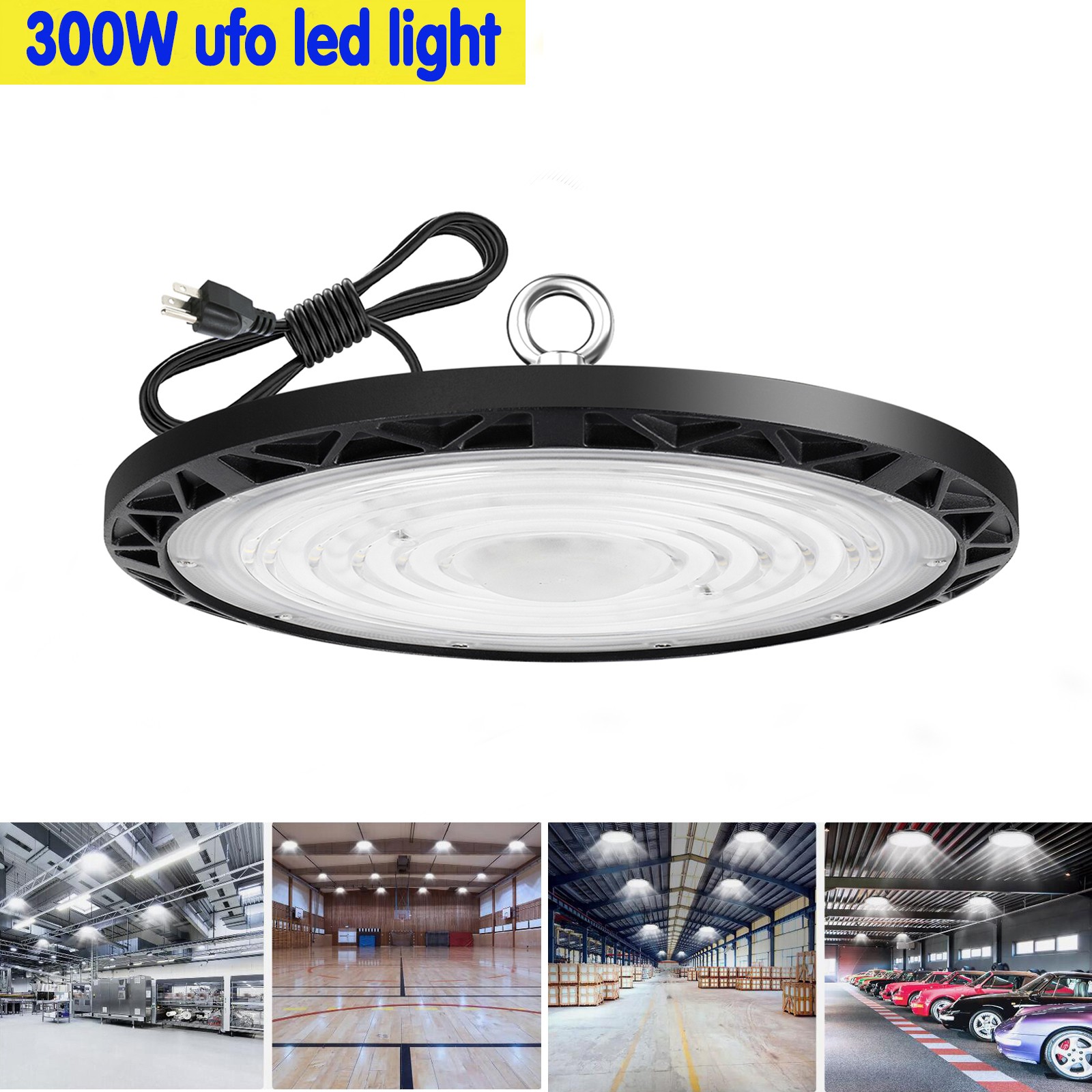300W UFO Led High Bay Light Industrial Commercial Warehouse Factory Shop Lights