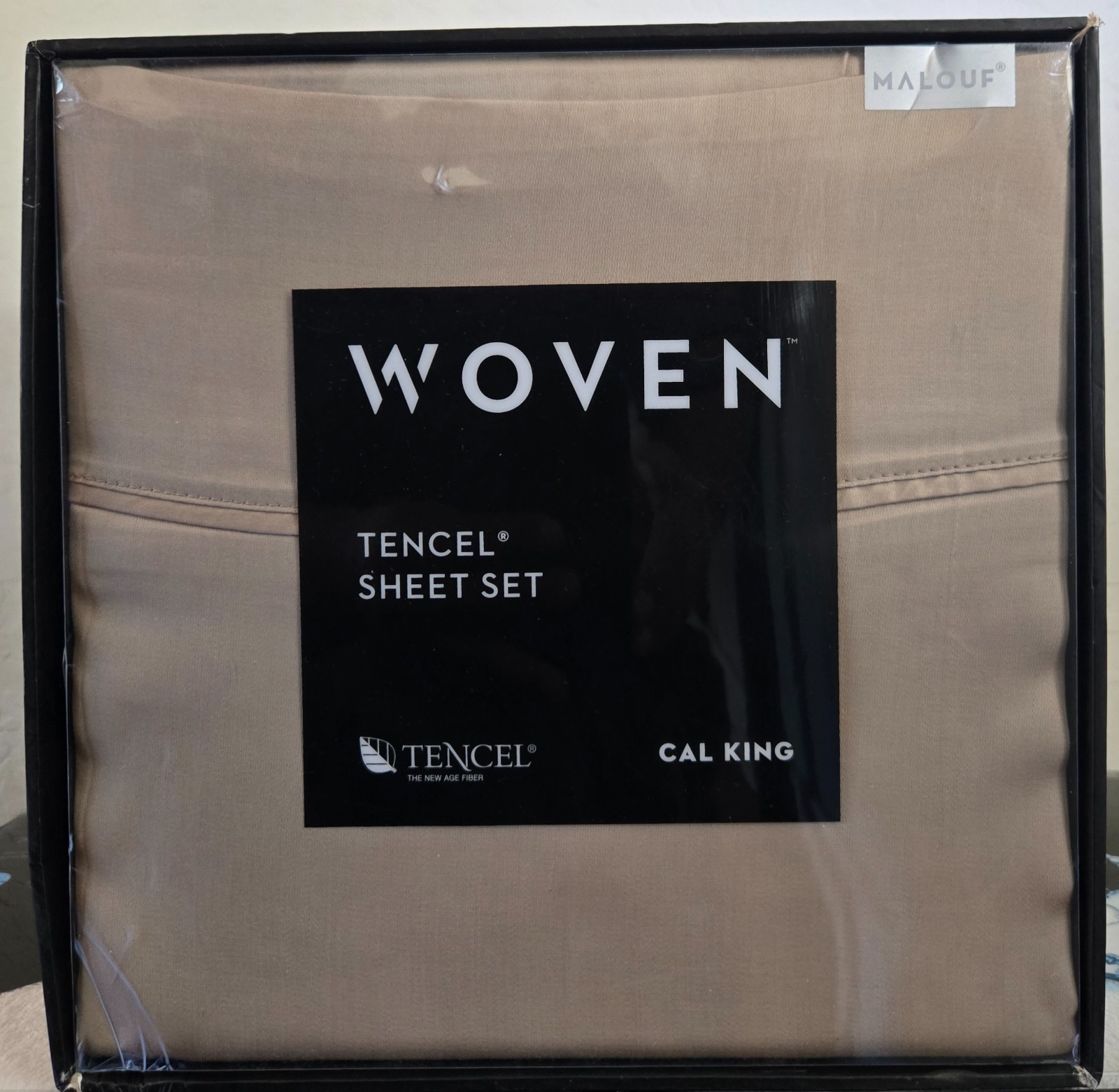 California King Malouf  Woven Tencel Sheet Set  ECRU Color (Was $155)