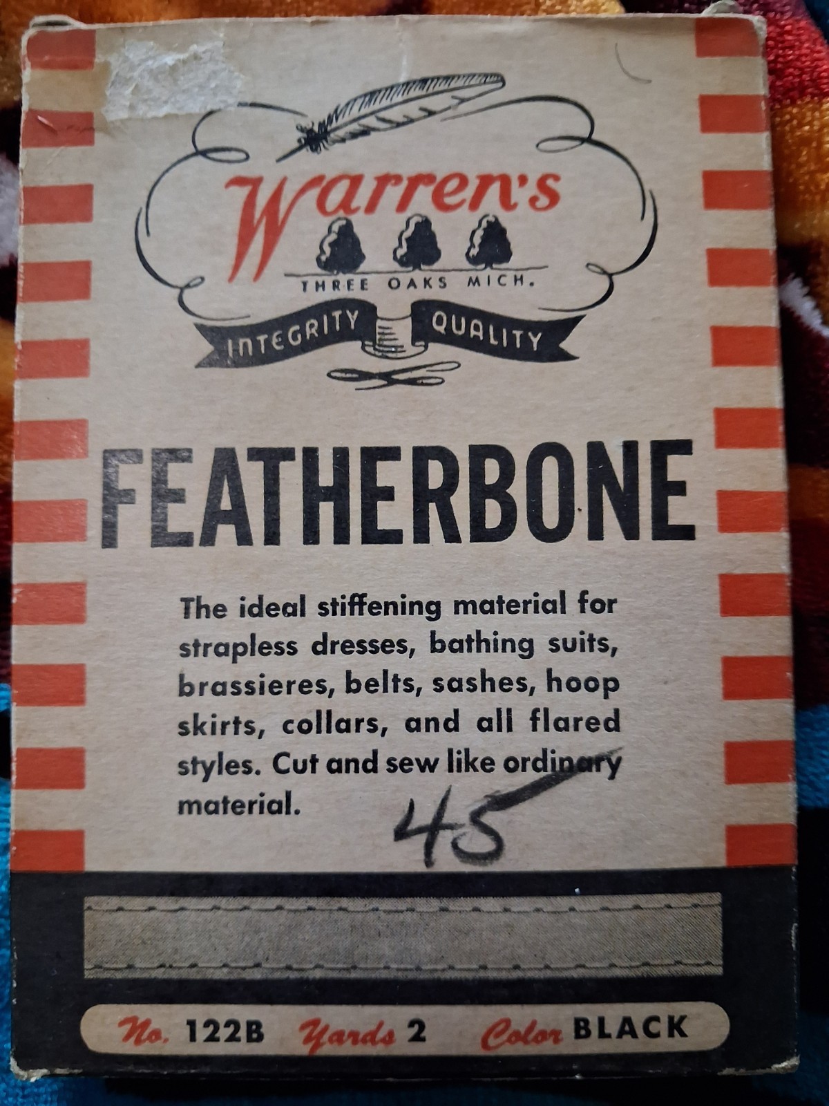 Vintage Warren's Featherbone Is A Collectible Sewing Notion