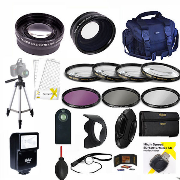 PRO HD KIT/ FLASH / LENSES / TRIPOD/ FILTERS/ FOR CANON EOS REBEL T5 T5I T7 T6