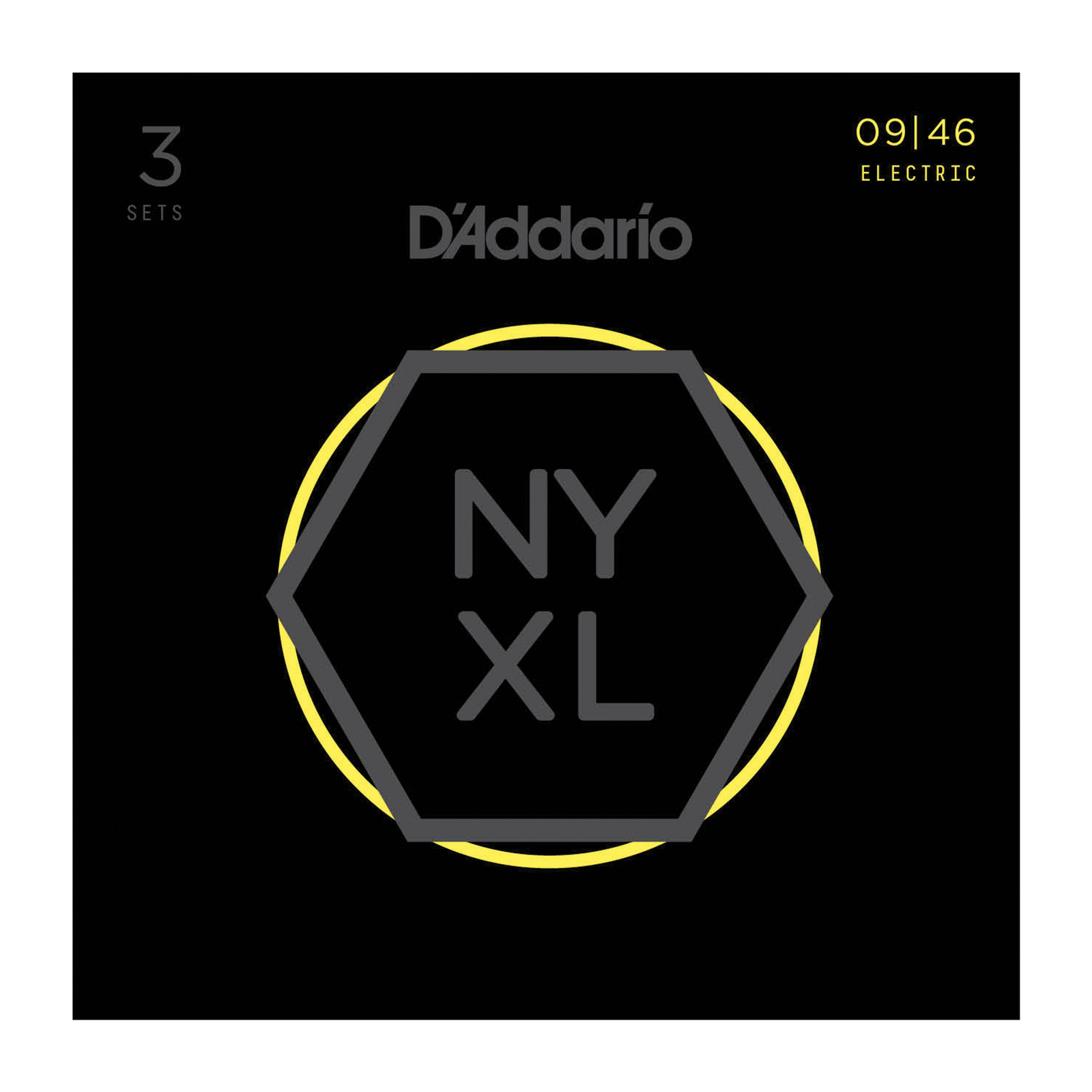 D'Addario Guitar Strings 3-Pack NYXL 0946 Electric Light Gauge 09-46