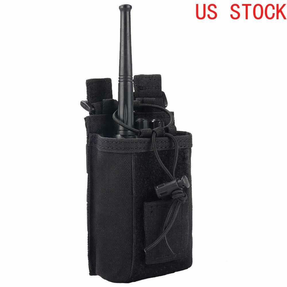 Tactical Radio Holder Molle Belt Holder Walkie Talkie Pouch Holster Mag Pouch
