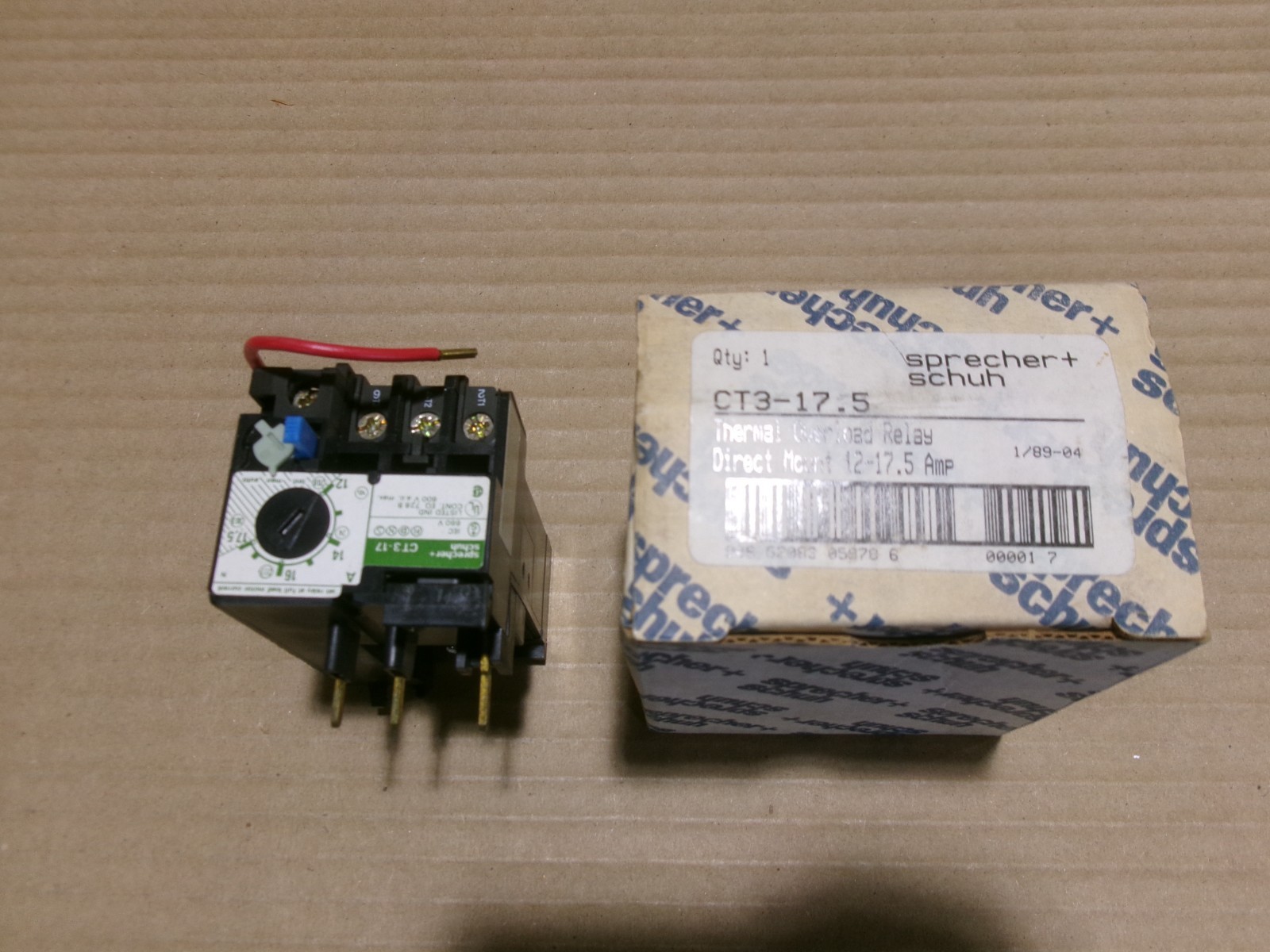 Sprecher + Schuh CT3-17.5 Thermal Overload Relay 12 - 17.5 Amp AK