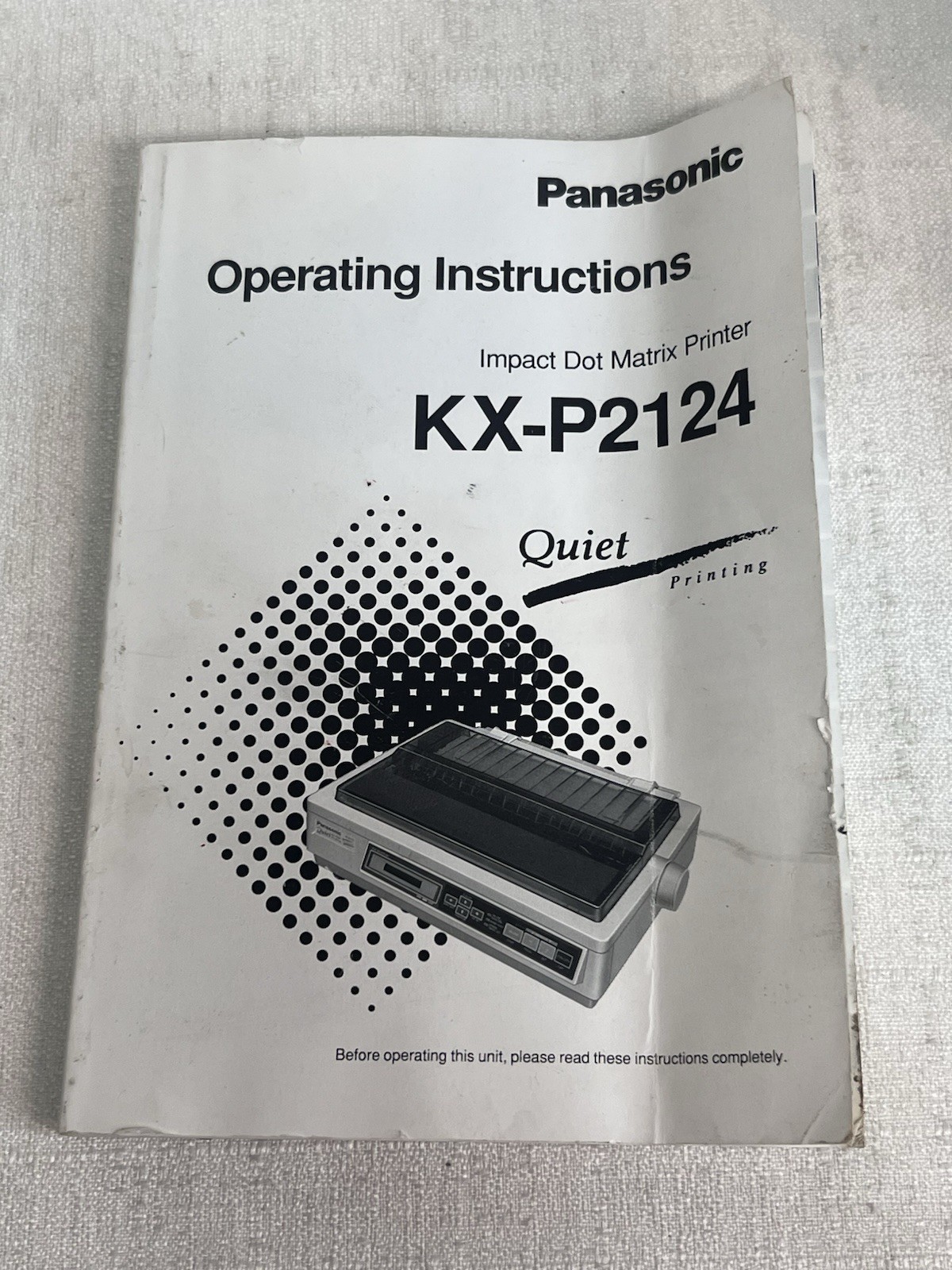 Panasonic KX-P2124 Operating Instructions Manual - Impact Dot Matrix Printer