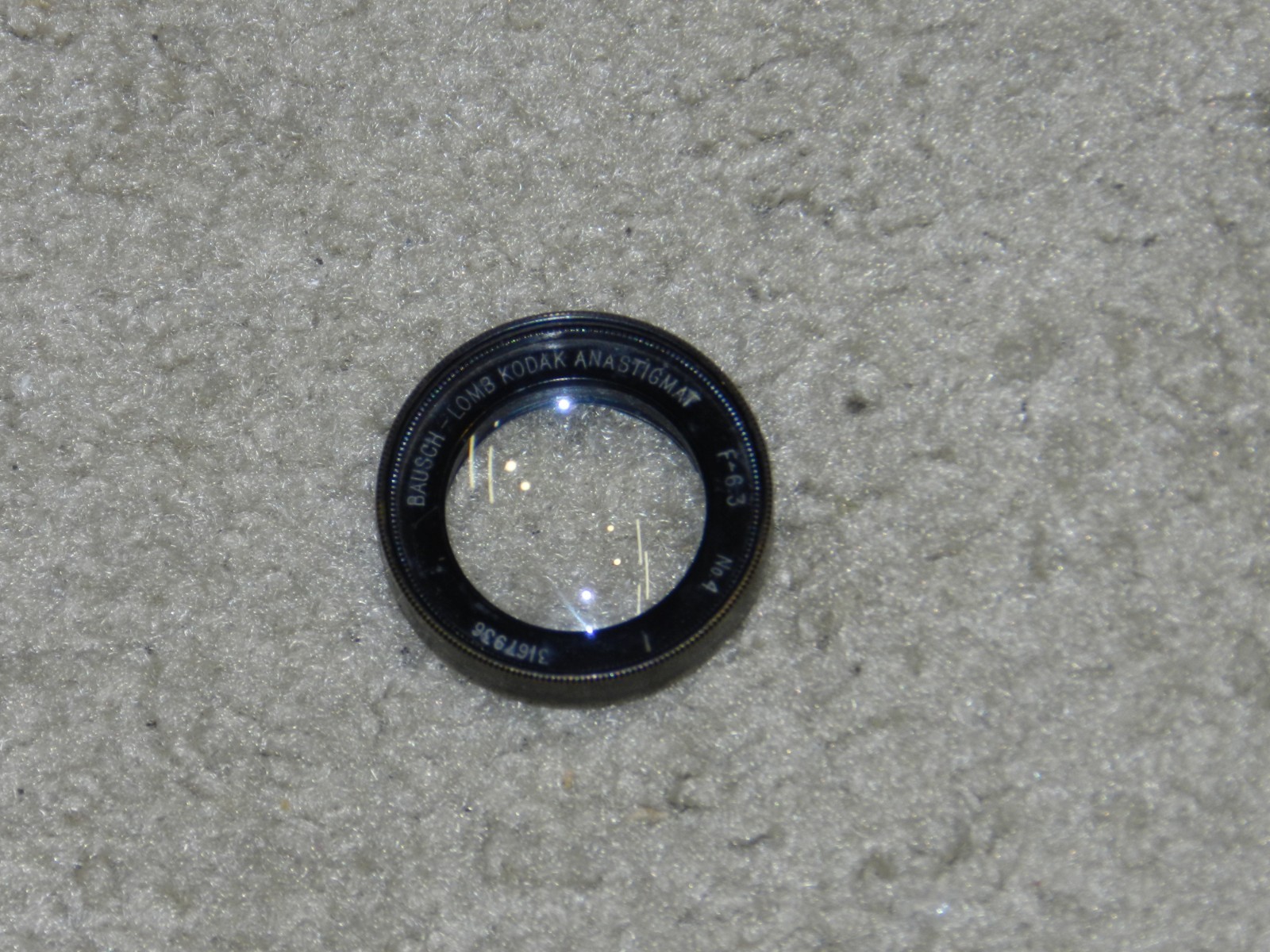 BAUSCH & LOMB OPTICAL Co ZEISS KODAK ANASTIGMAT f/6.3 No.4 Lens