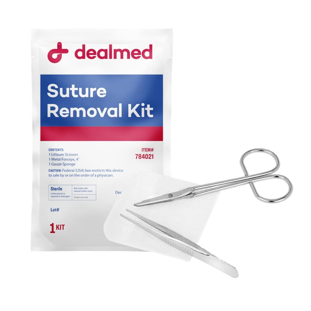 Dealmed Sterile Suture Removal Kit, Includes 3 Piece Set