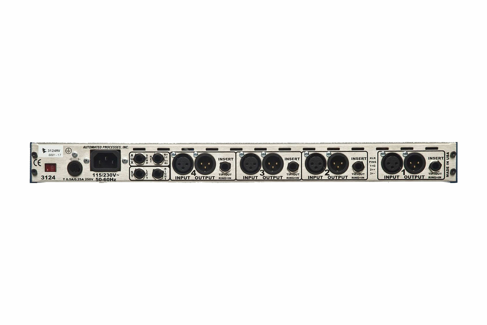 API Audio 3124MV | 4-Channel Microphone Preamp