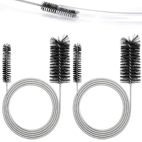 2-Pack Flexible Dual-Ended Aquarium & Kitchen Tube Brush – Stainless Steel