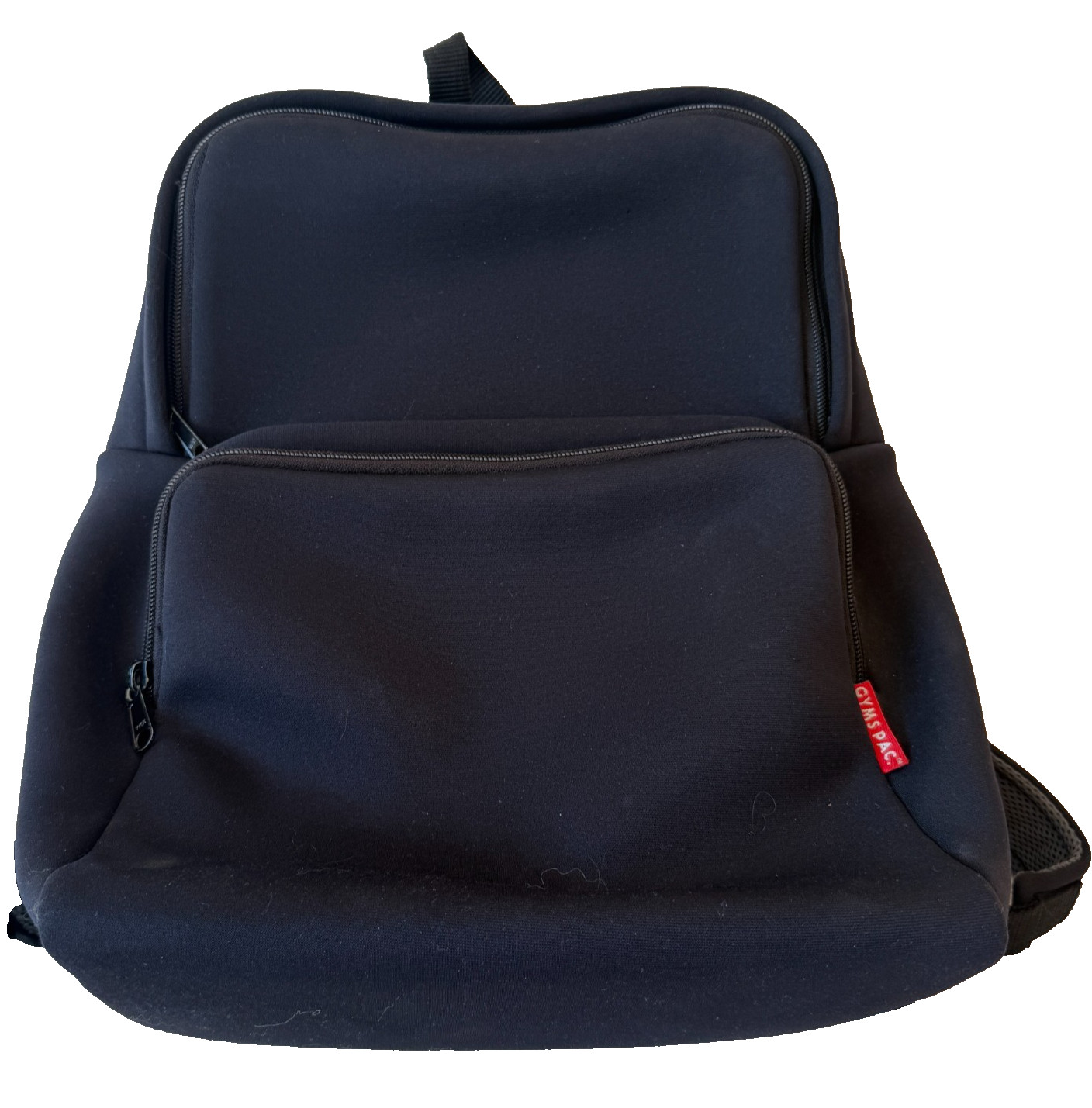 Gyms Pac Black Neoprene Backpack-Front zip pocket, Padded Straps